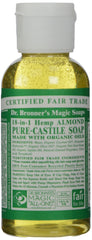 Dr. Bronner's Jabón líquido de almendra en botella, hidrata la piel