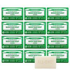 Dr. Bronner's Barra Castile Almendra con espuma rica para piel suave