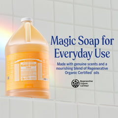 Dr. Bronner's Castile cítrico para platos y limpieza del hogar con dilución segura