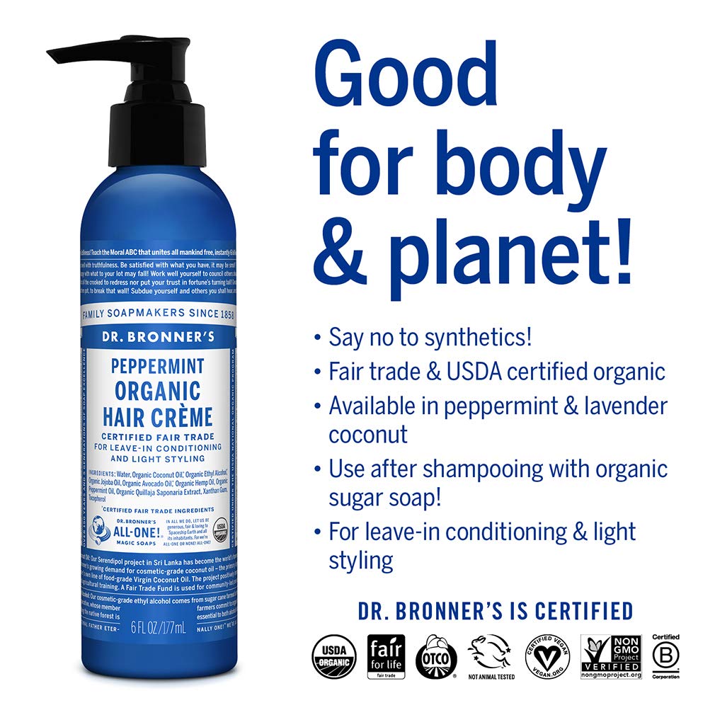 Dr. Bronner's crema definidora de rizos para estilo natural