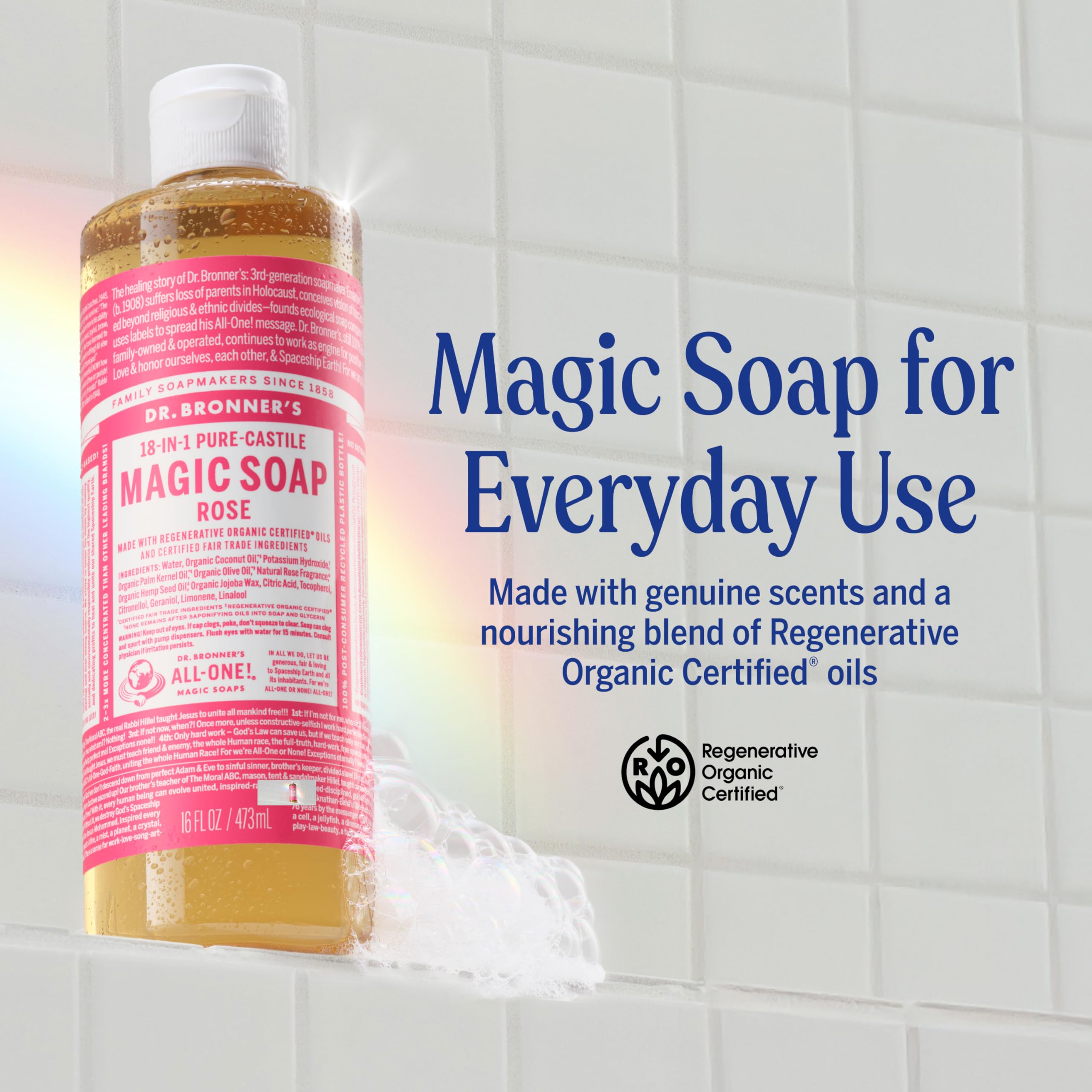 Espuma densa de Dr. Bronner's para una limpieza agradable