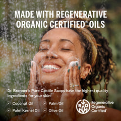 Dr. Bronner's Jabón Castile Menta, espuma natural para limpieza suave