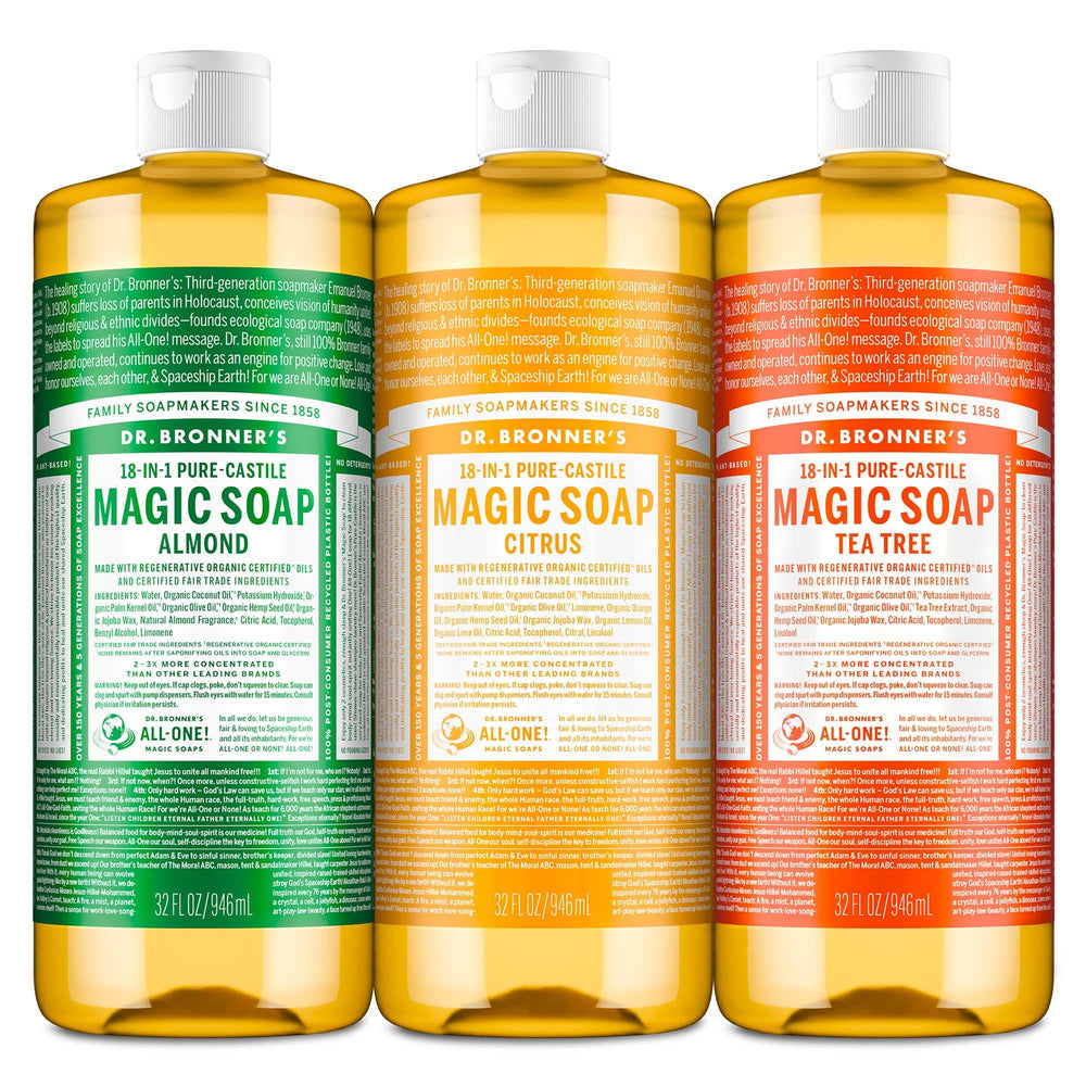 Dr. Bronner's Jabón líquido almendra: espuma suave para piel suave y limpia.