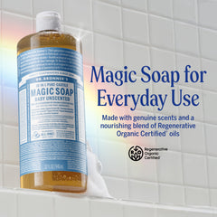 Dr. Bronner's espuma densa para ducha suave y confortable