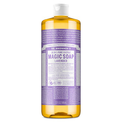 Dr. Bronner's Jabón líquido Castile Lavanda, botella lista para uso diario y aroma suave