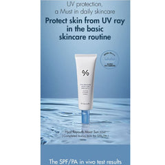Dr. Ceuracle Hyal Reyouth Moist Sun, textura ligera para aplicación sin grasa.