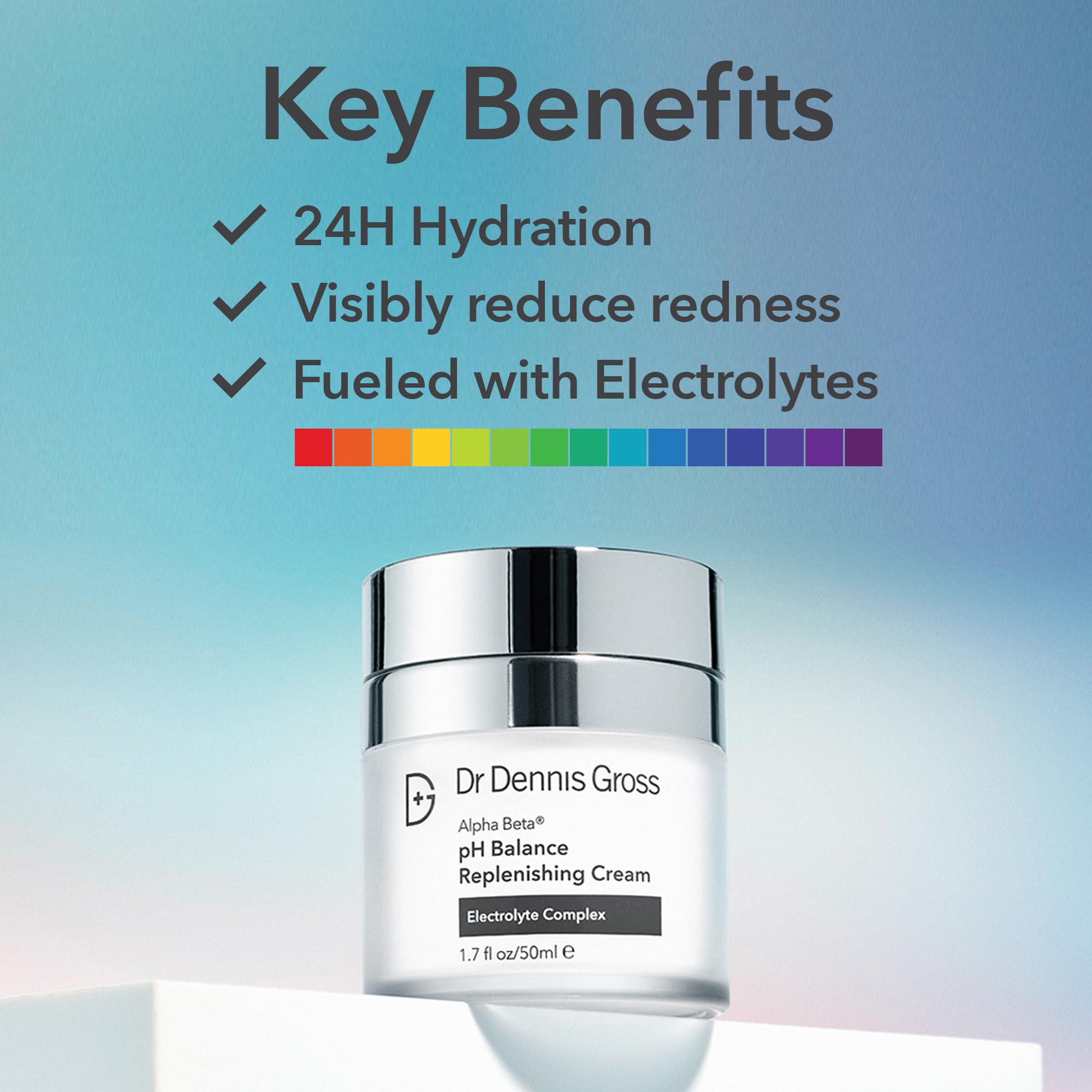 Dr Dennis Gross Alpha Beta pH Balance crema, envase visible para cuidado suave diario