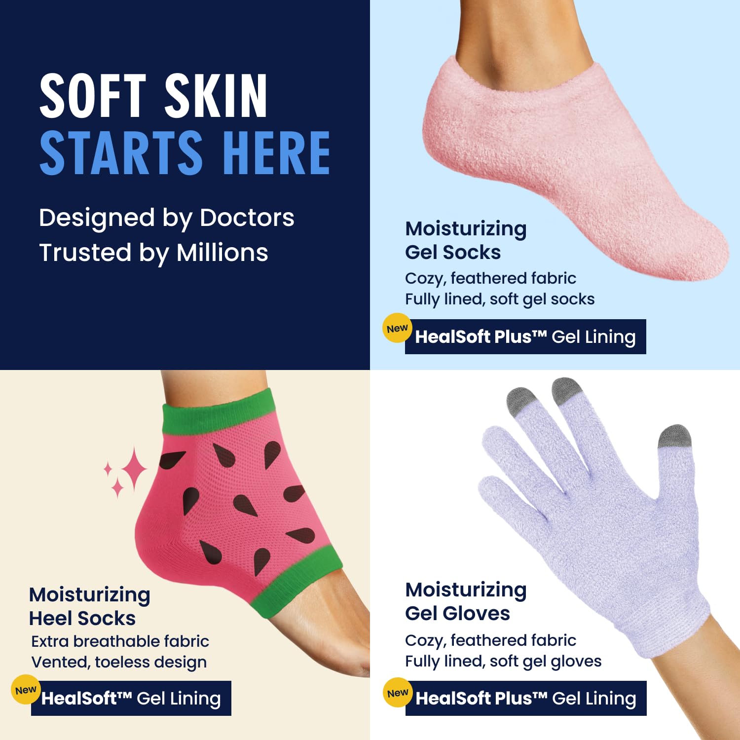 Chaussettes talons faciles à laver et réutilisables pour un usage durable