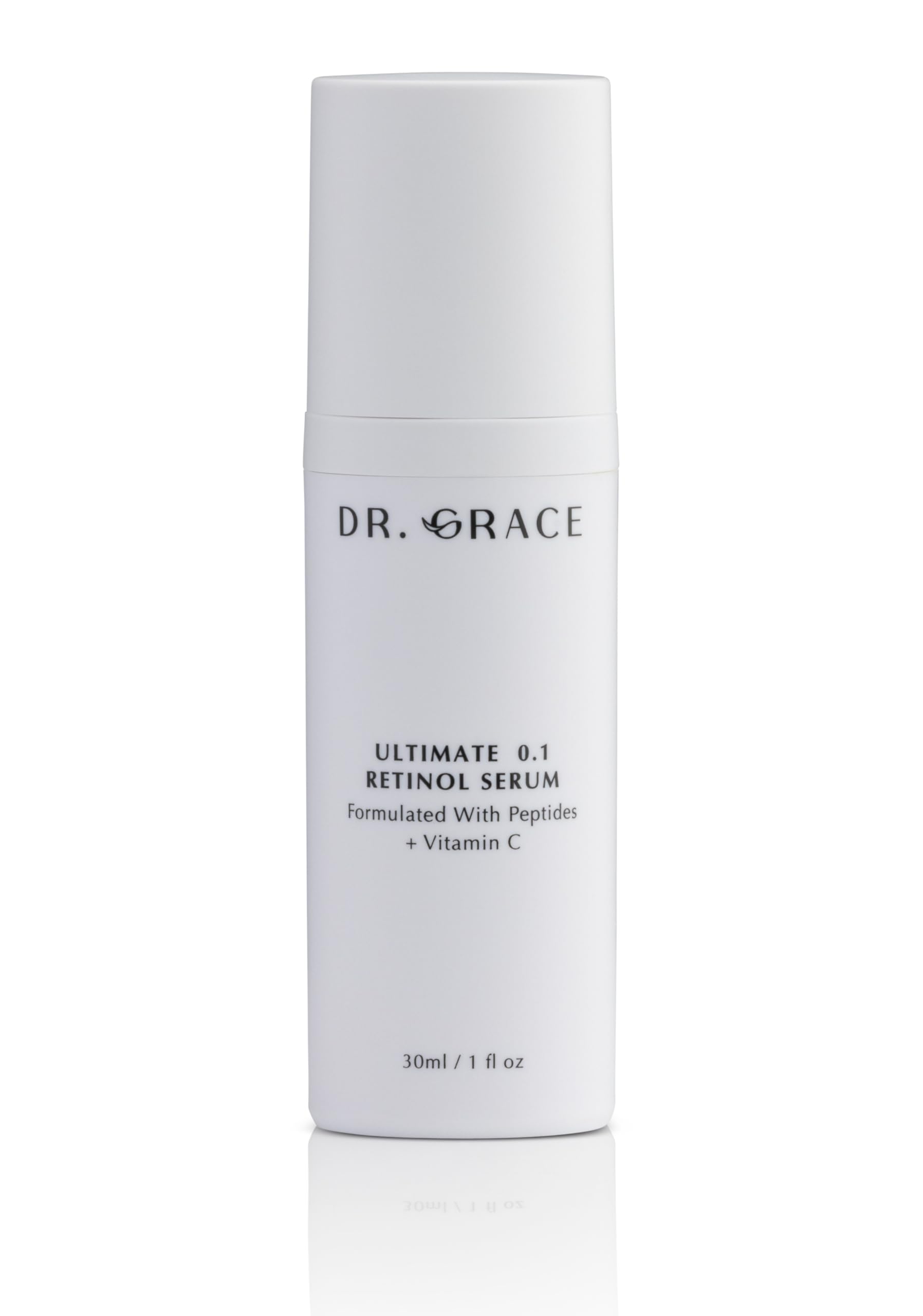 Dr. Grace Sérum Retinol 0.1, frasco compacto para uso nocturno.