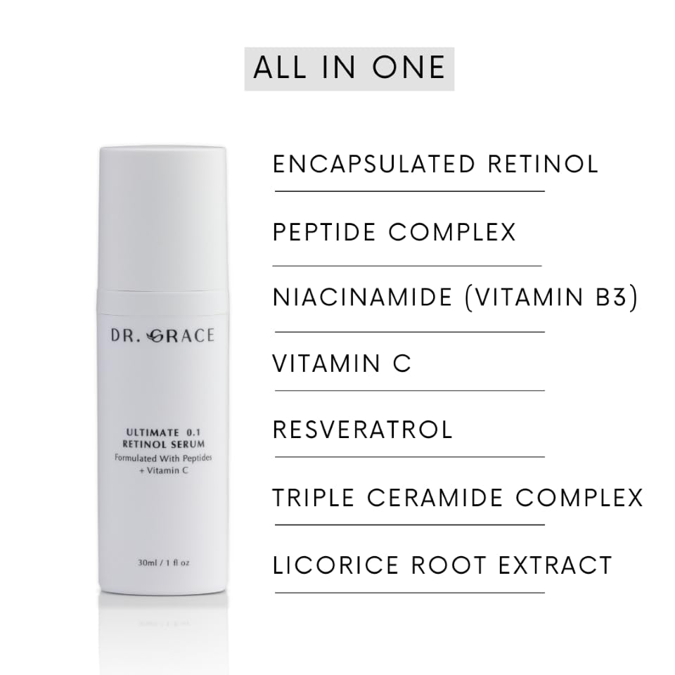 Dr. Grace Sérum Retinol 0.1, experiencia sensorial suave y agradable.
