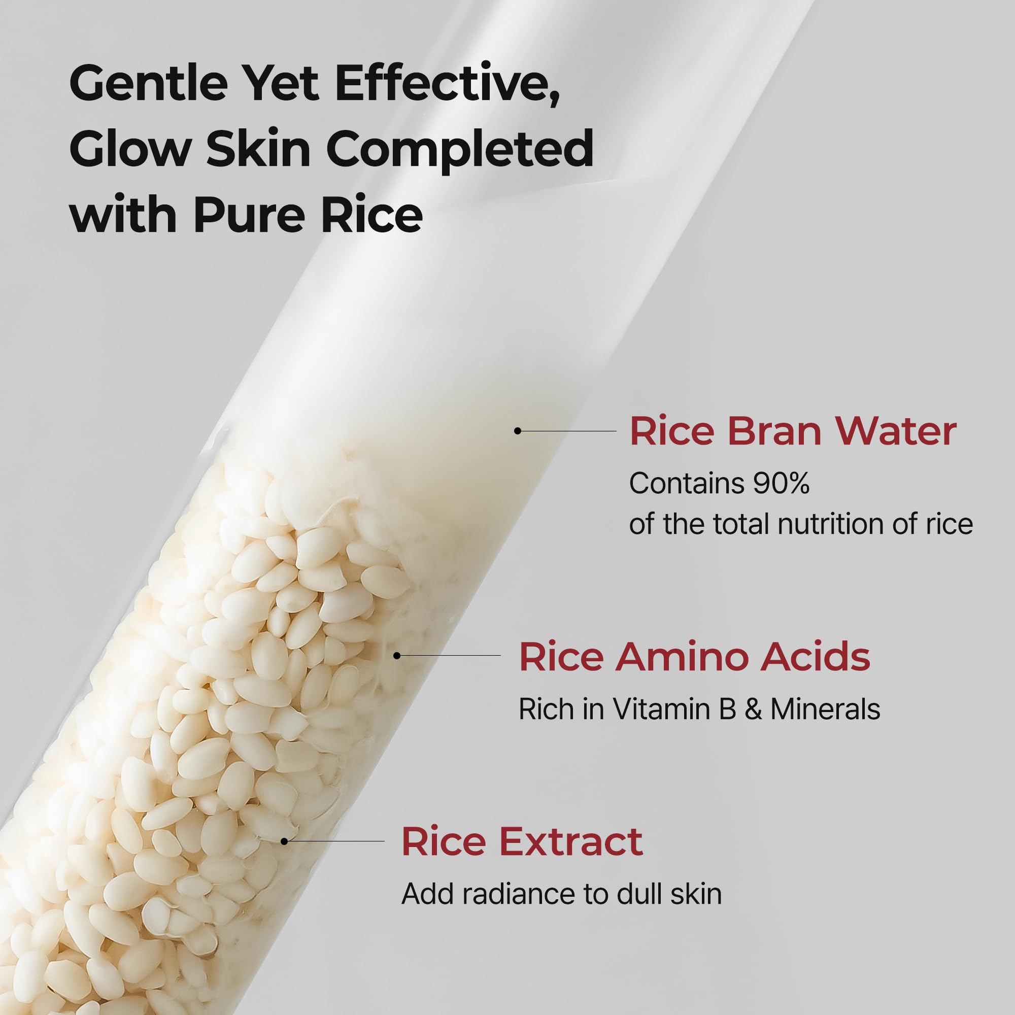 Fermentación de arroz en Dr.Melaxin Peel Shot Glow Rice Toner, nutrientes para la piel.