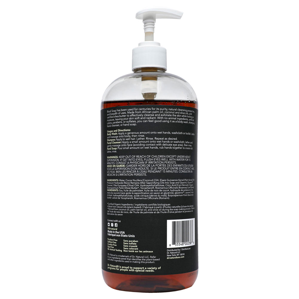 Dr Natural envase de tamaño 32 oz para toda la familia.
