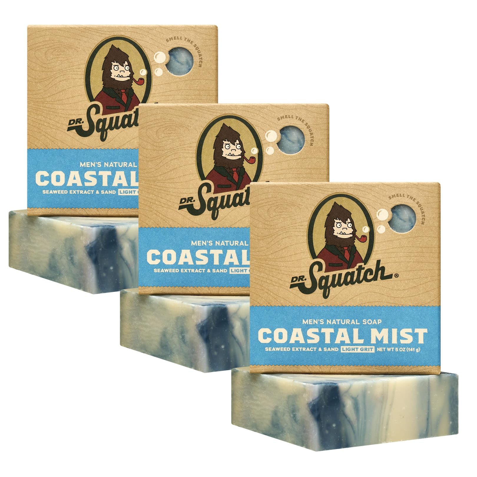 Dr. Squatch Niebla Costera, barra de jabón natural para limpieza diaria