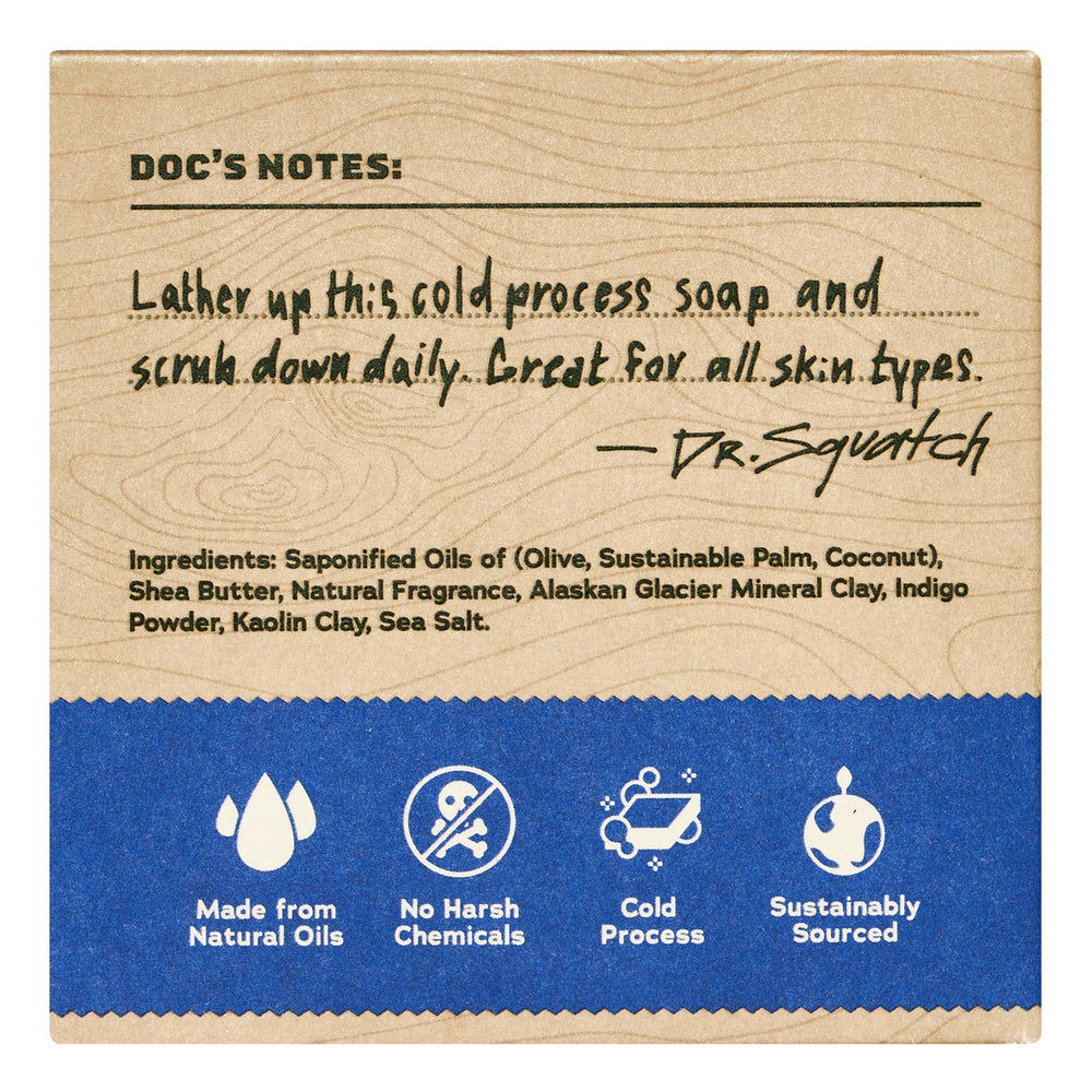Dr. Squatch Fresh Falls: empaque elegante, regalo ideal para el cuidado masculino.