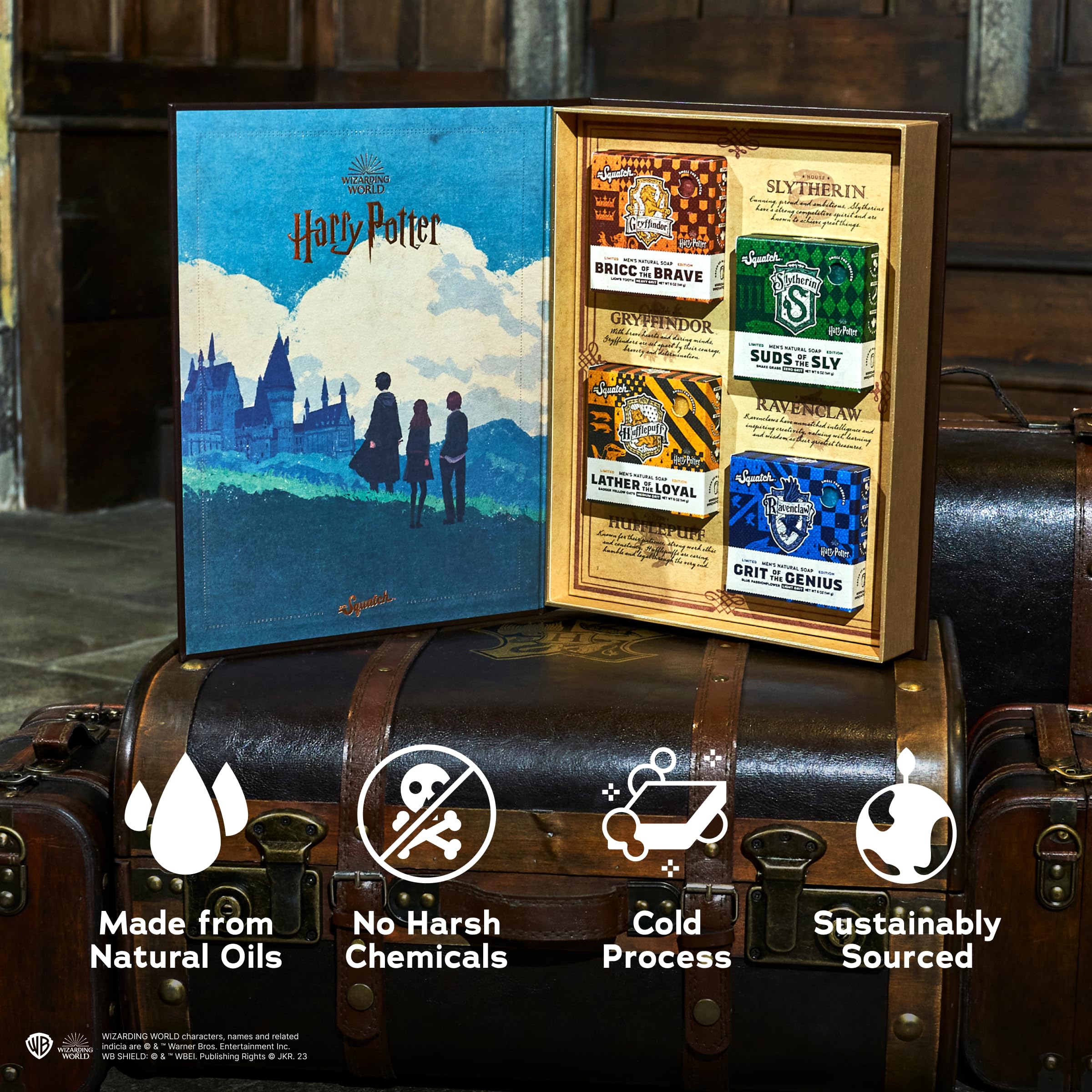 Savon Gryffindor Dr. Squatch prêt pour une douche énergique.