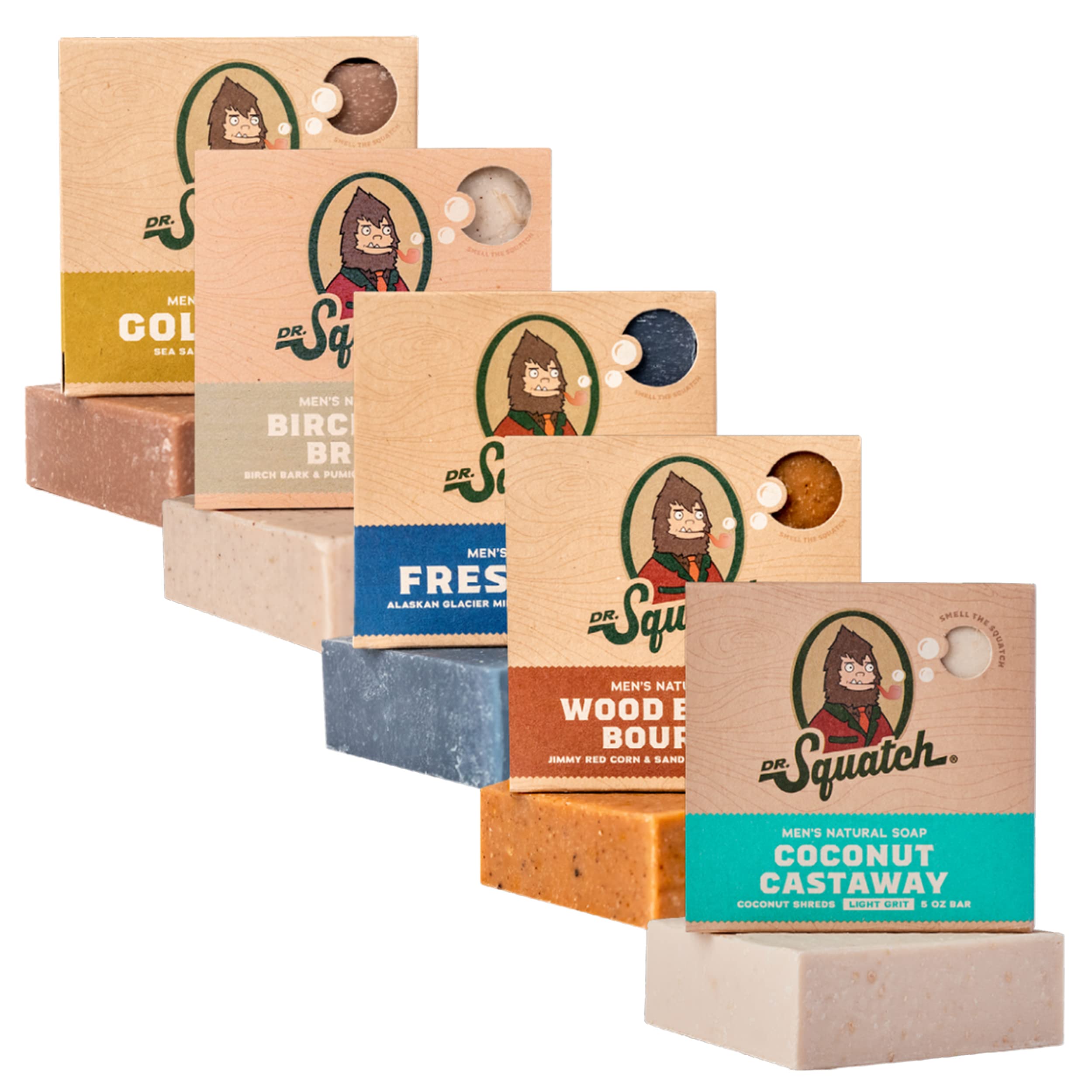 Dr. Squatch Coconut Castaway en barra, aroma refrescante para la ducha