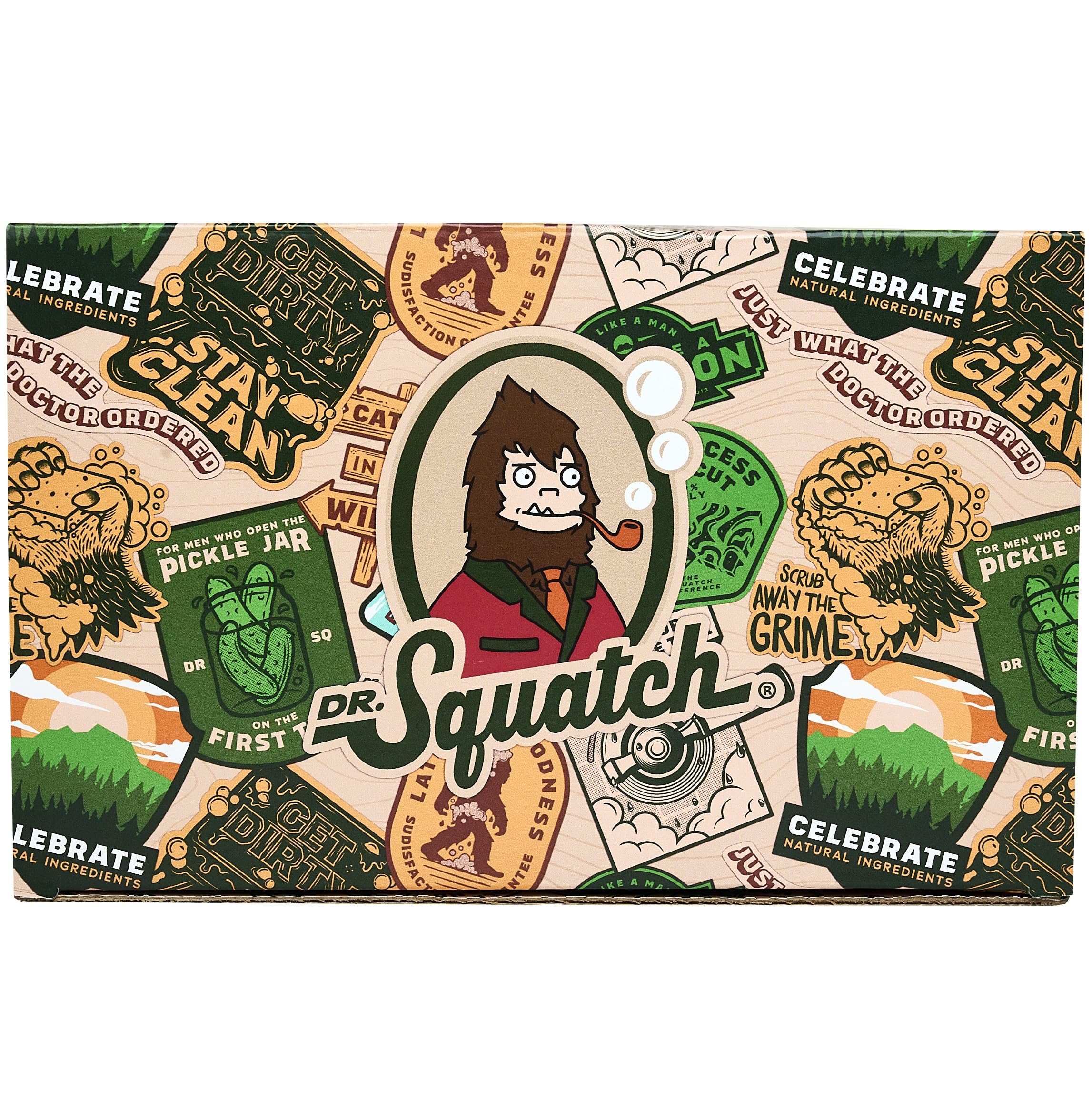 Emballage cadeau Saint-Valentin Dr. Squatch, design élégant.