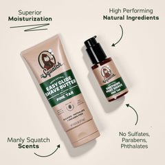 Dr. Squatch Pine Tar Soothing Post-Shave Moisturizer jar for nourished skin