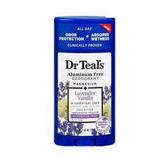 Dr Teals essential oils blend with coconut oil, jojoba oil, and shea butter for skin conditioning.