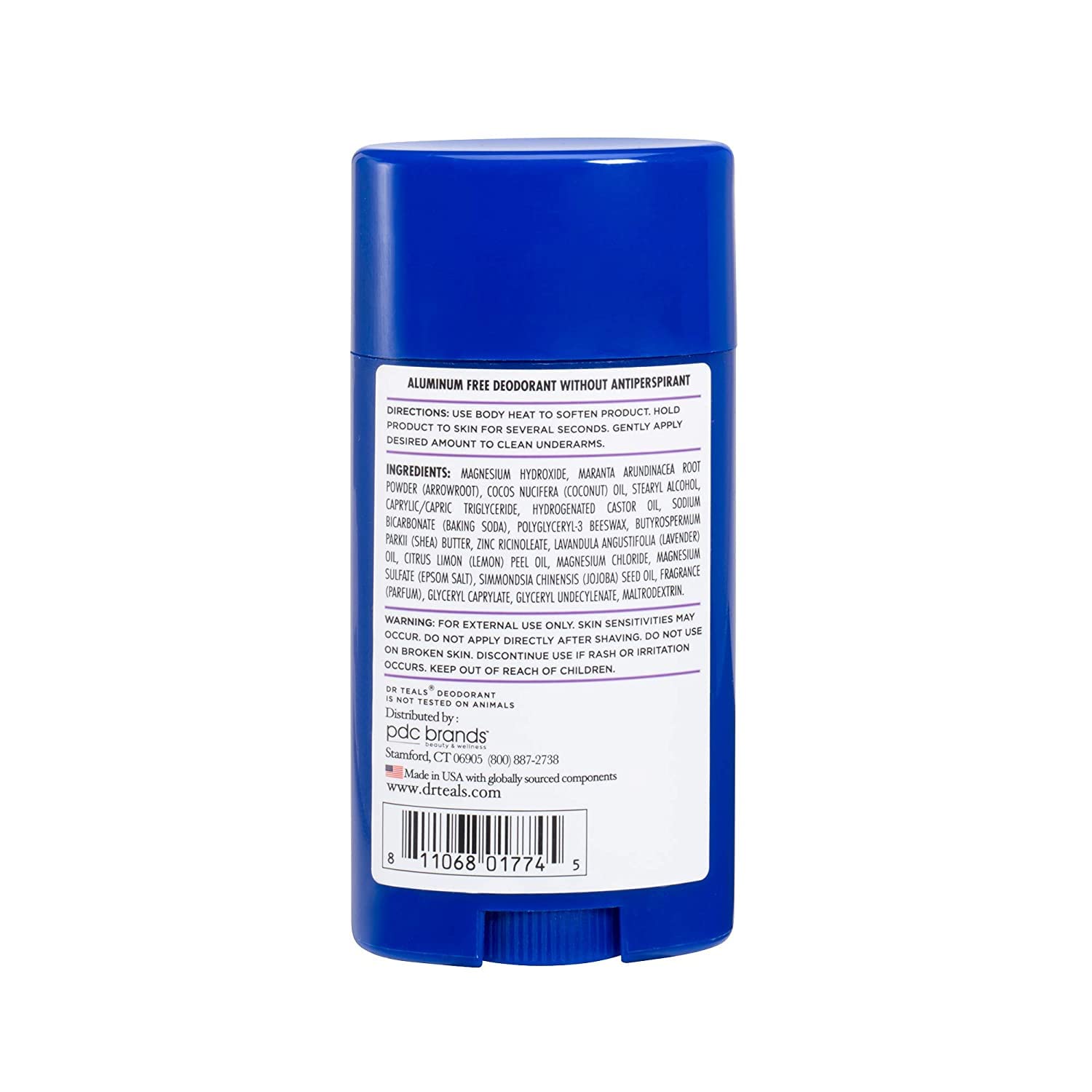 Dr Teals paraben-free, phthalate-free USA-made image for safe, external use.