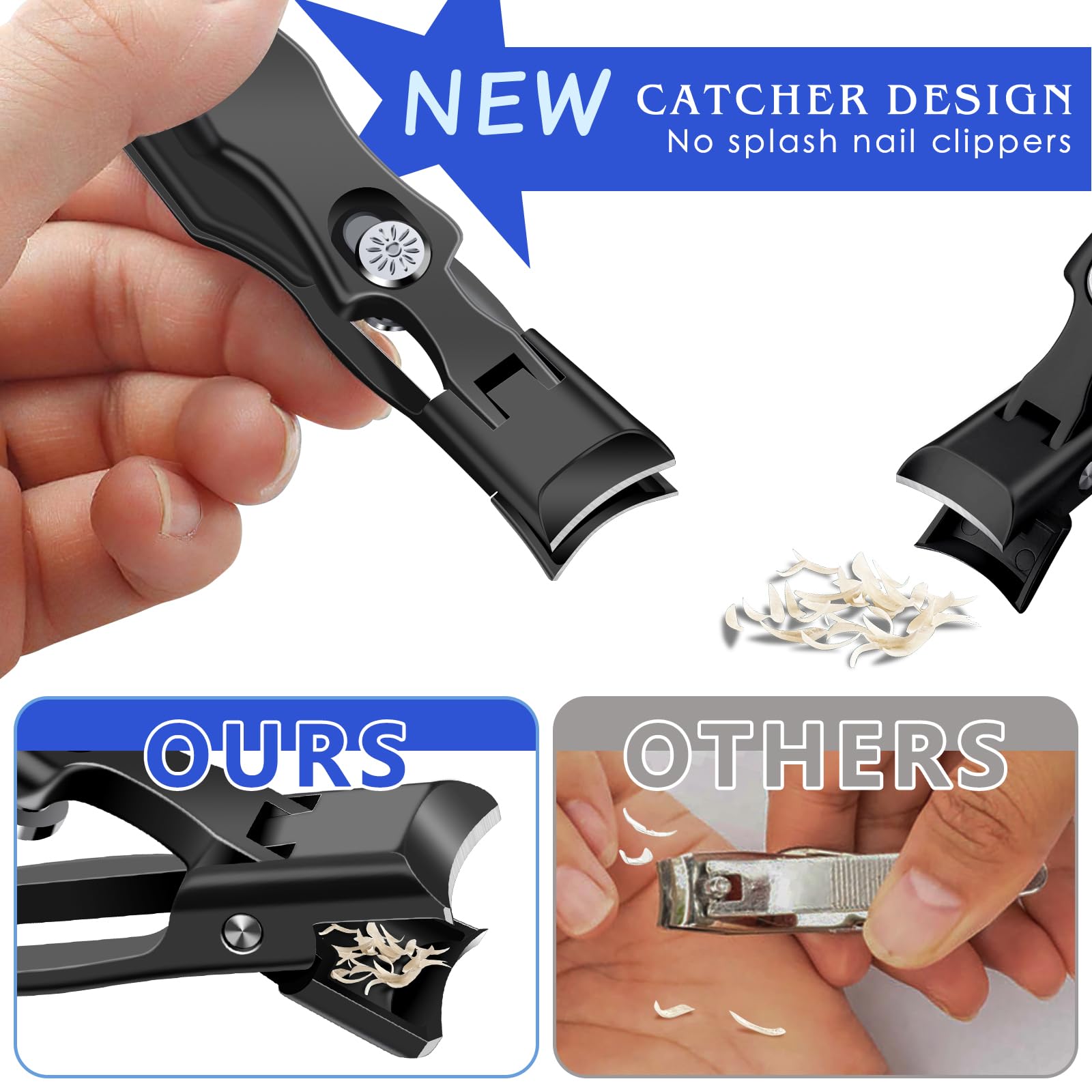 Cortaúñas DRMODE apertura extra ancha para uñas gruesas.