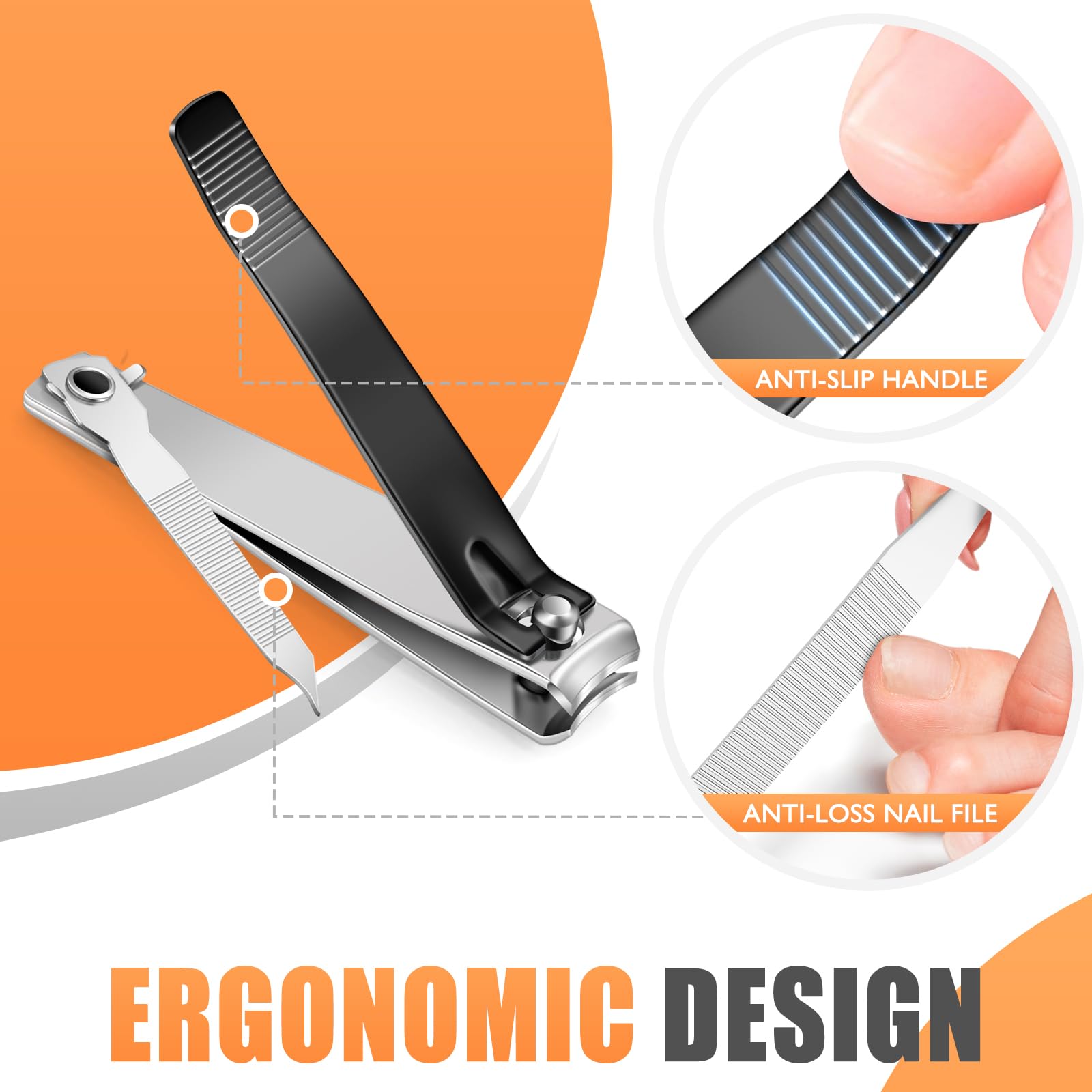 DRMODE cortaúñas de acero templado para cortes limpios y rápidos