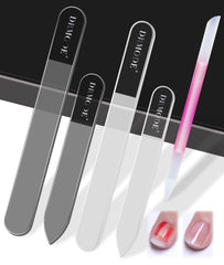 DRMODE kit de lima de vidrio con estuche para uñas brillantes y suaves
