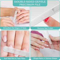 DRMODE nano lima de vidrio brillo rápido para uñas lisas