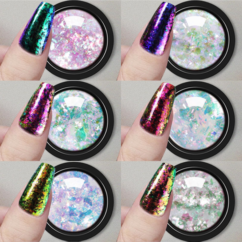 DRMODE polvos cromados espejo morado para uñas elegantes
