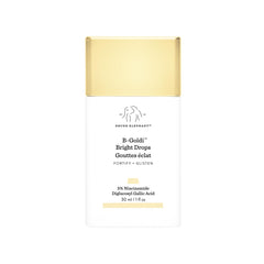 Drunk Elephant B-Goldi Bright Drops en botella con brillo dorado suave para piel radiante.