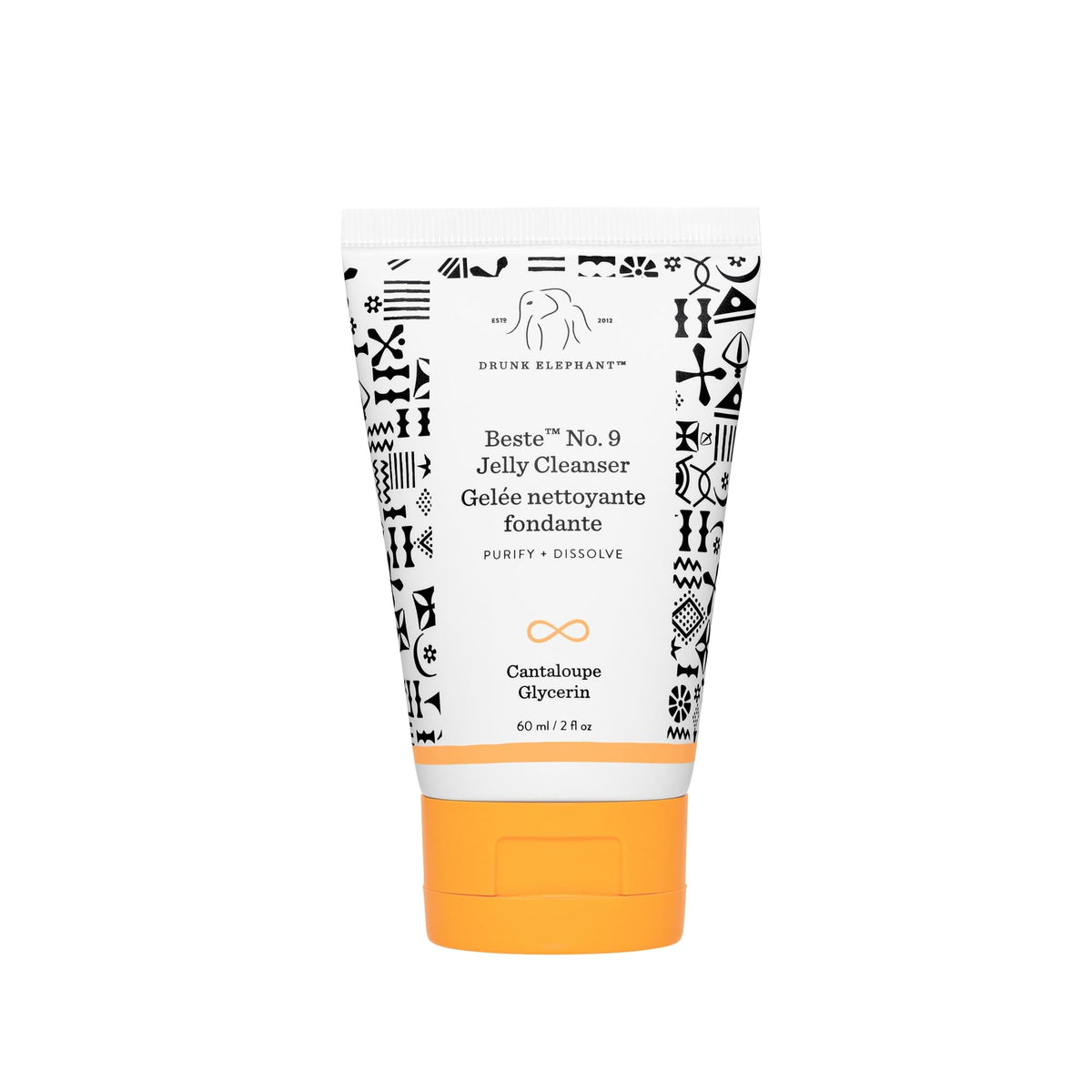 Drunk Elephant Beste No. 9 Jelly Cleanser, botella de 60 ml, limpieza suave para viajar.