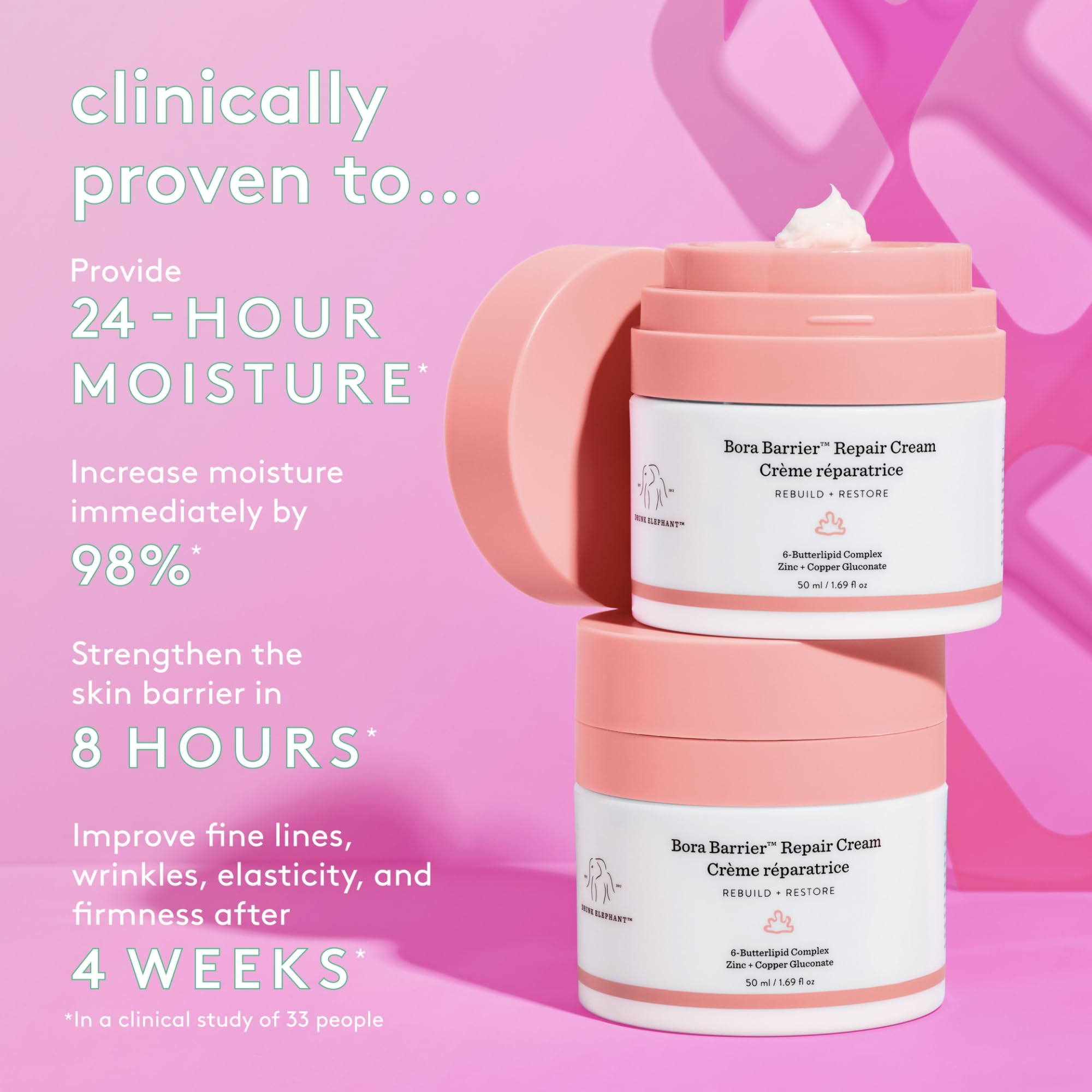 Drunk Elephant Bora Barrier Repair Cream, ingredientes clave ceramidas para reparar barrera