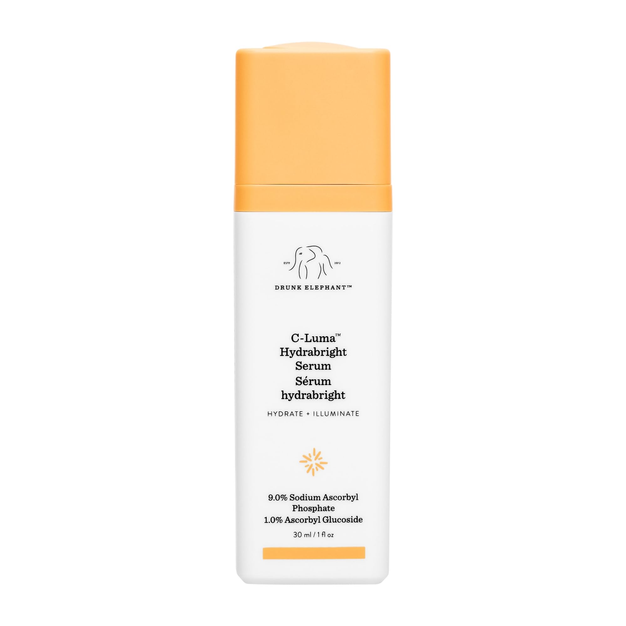 Drunk Elephant C-Luma Hydrabright: botella hidratante con acabado luminoso