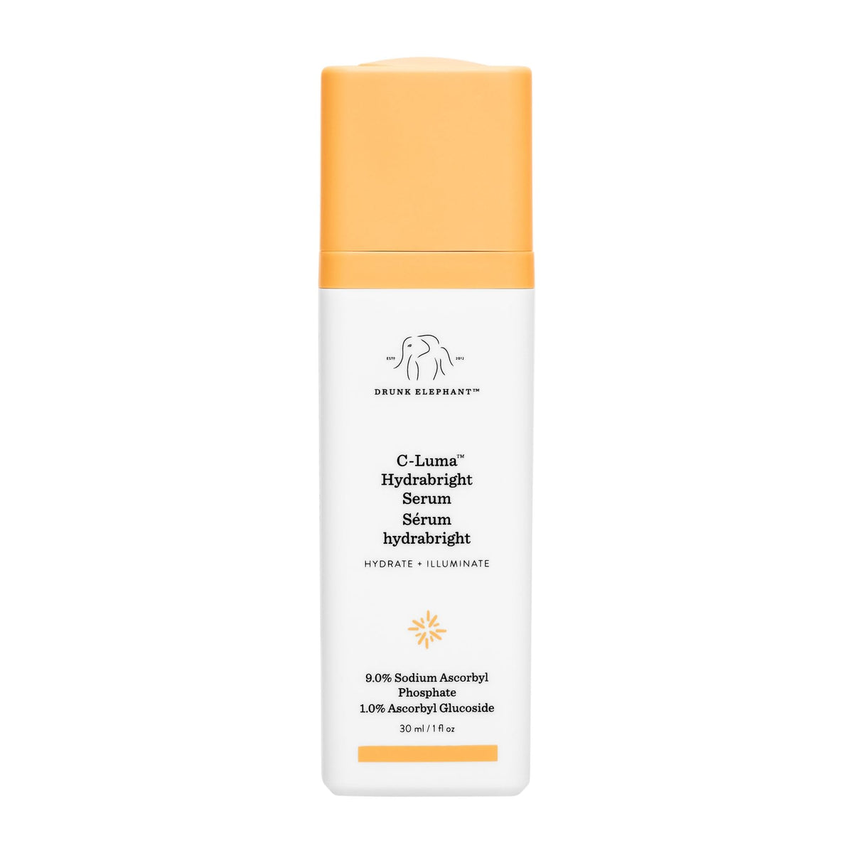 Drunk Elephant C-Luma Hydrabright: botella hidratante con acabado luminoso