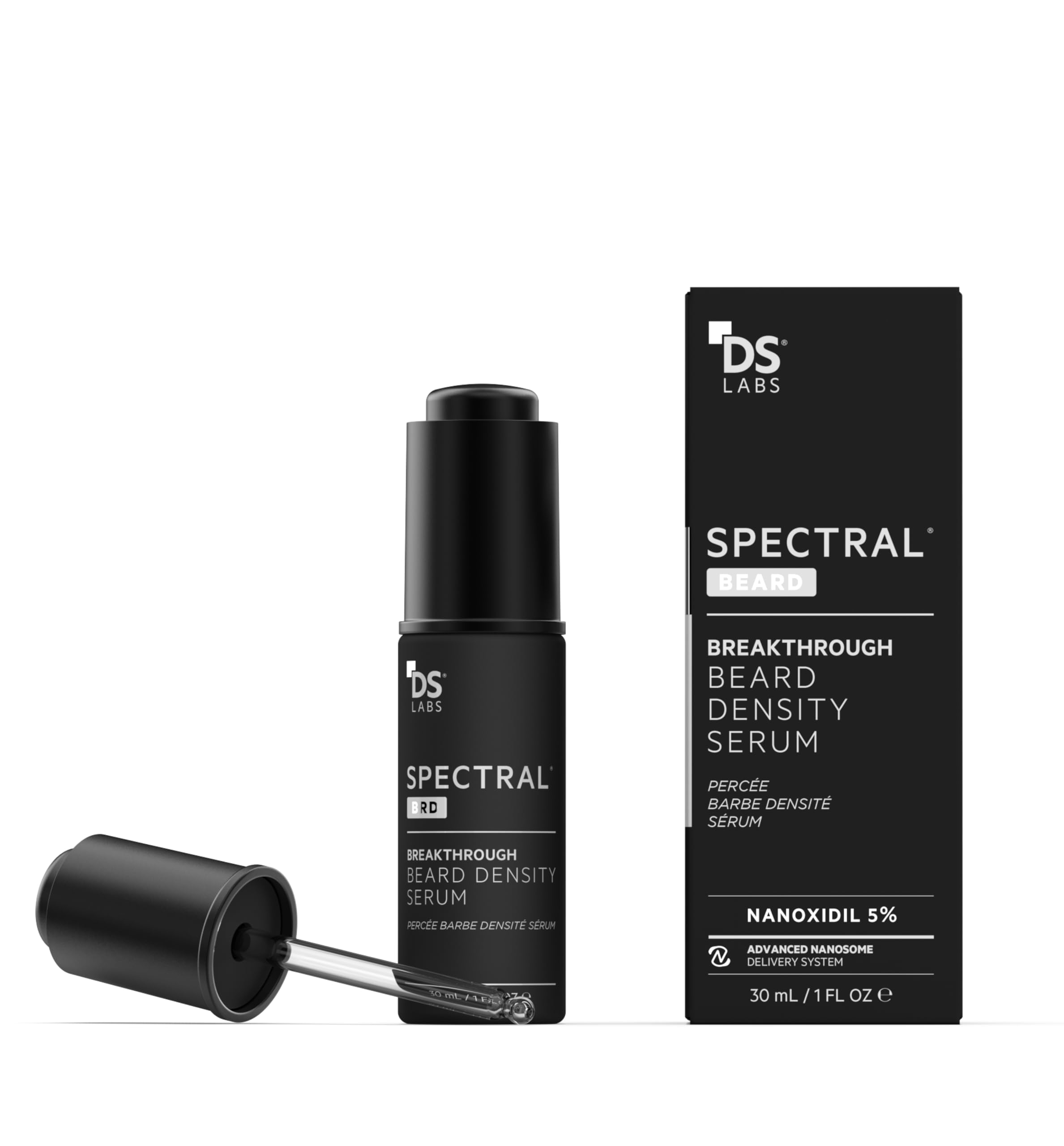 DS Laboratories Spectral.BRD, suero para barba en botella, mejora densidad aparente.