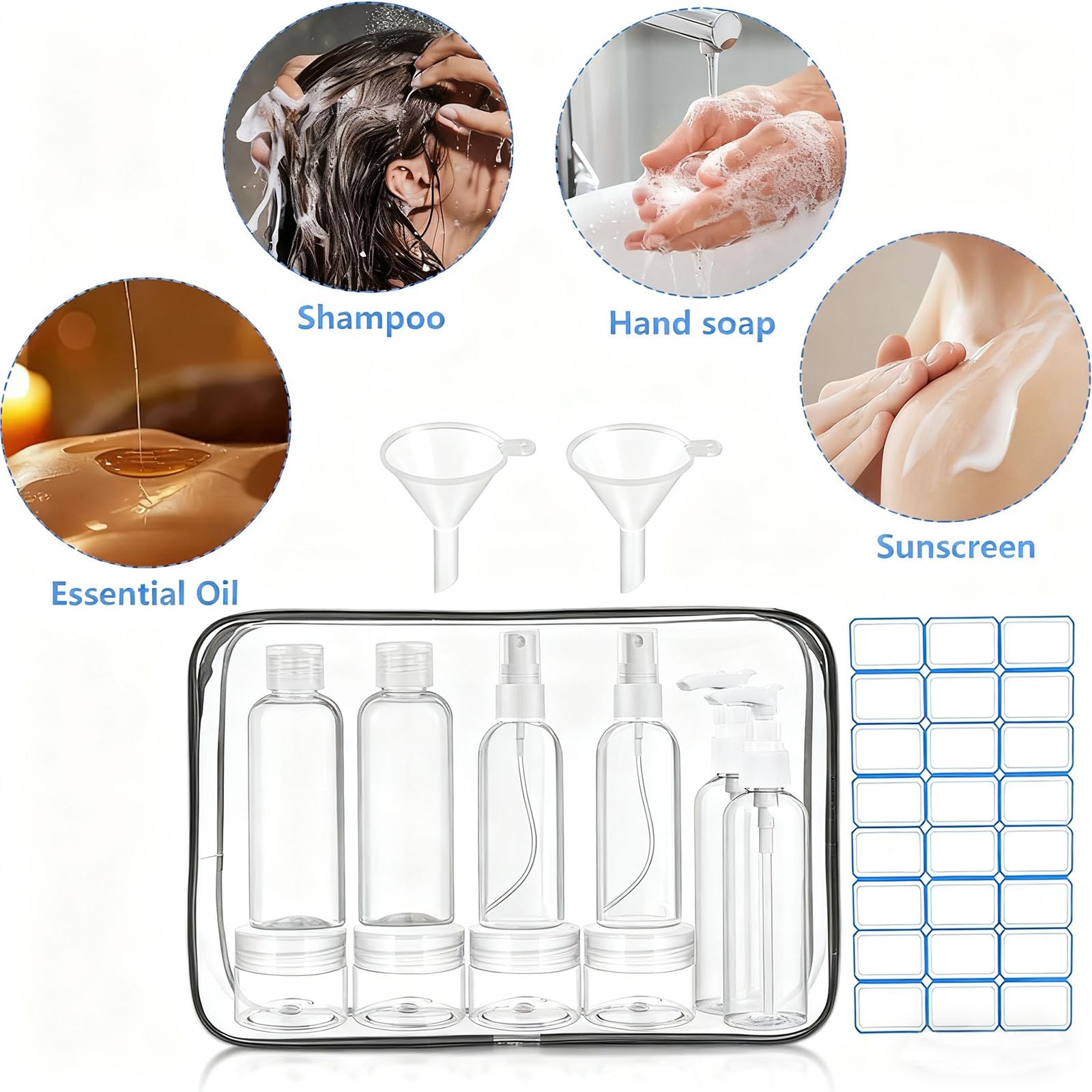 DTDNZKN bolsa de maquillaje transparente, organiza cabina o maleta.