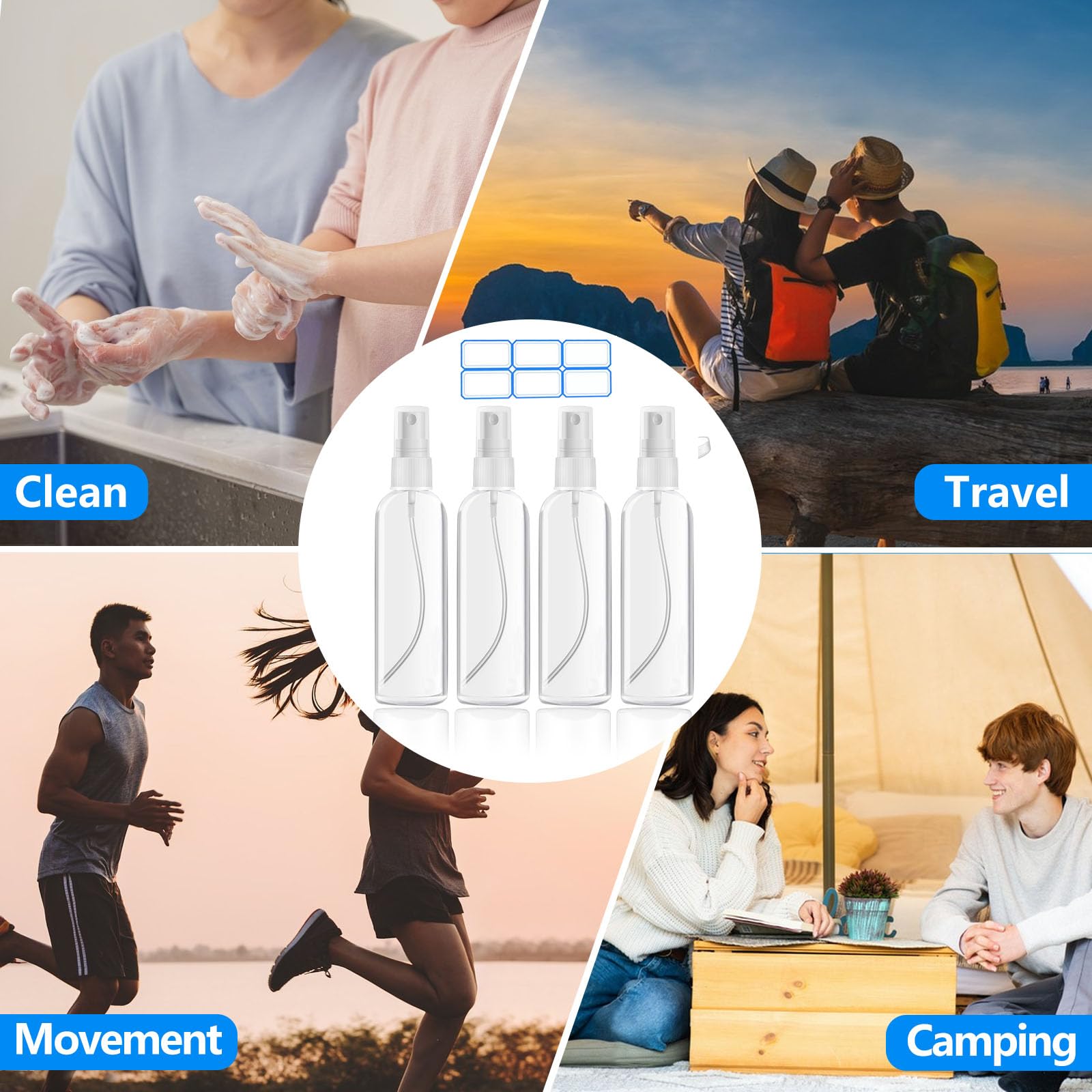 Conjunto de 4 unidades DTDNZKN: opción conveniente para compartir o rellenar.