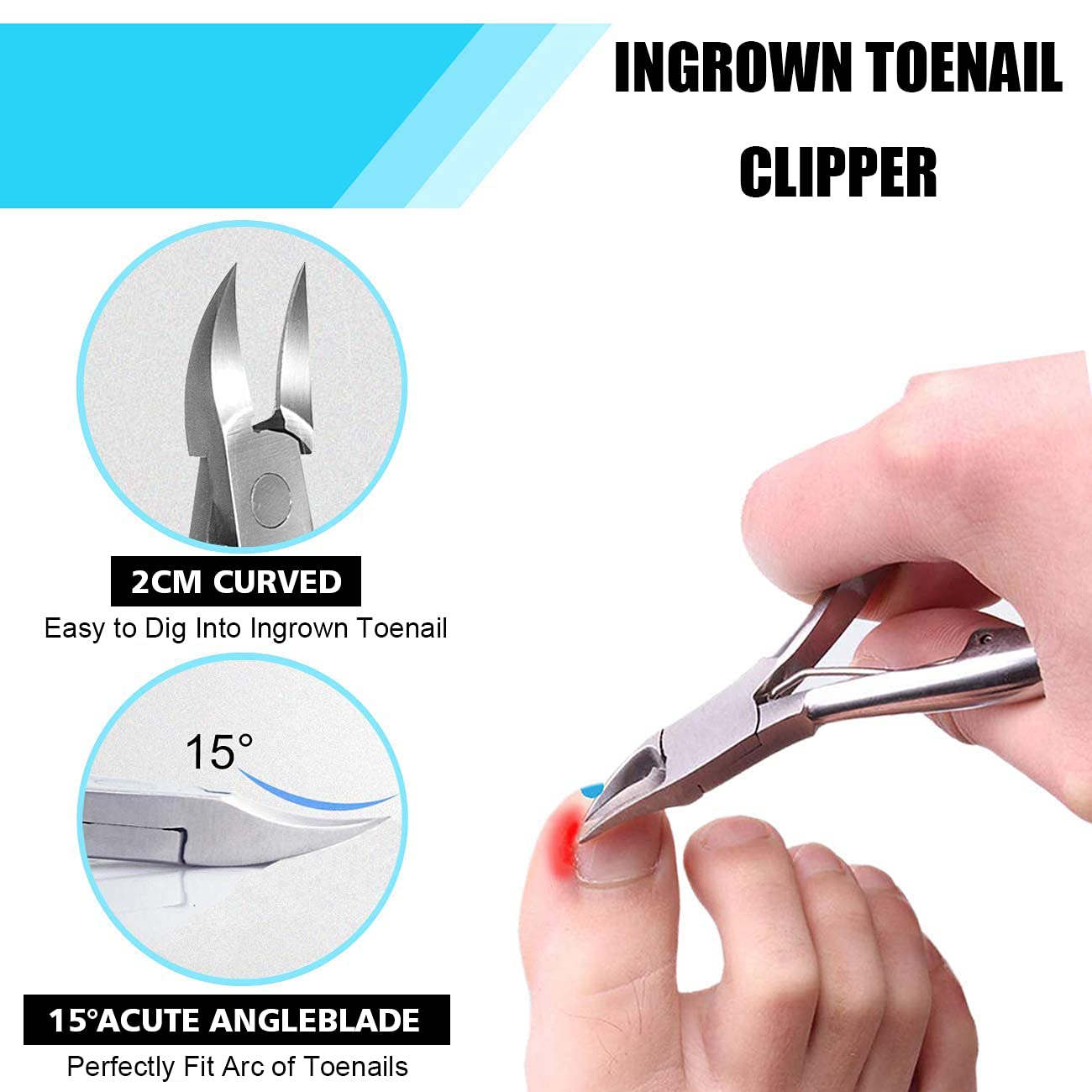 Dualeco lima para uñas encarnadas con acabado suave para limado cómodo