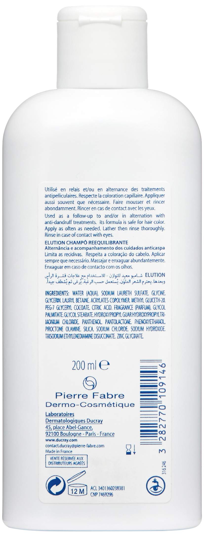 Ducray Elution Rebalancing Shampoo genera espuma suave que limpia sin irritar.