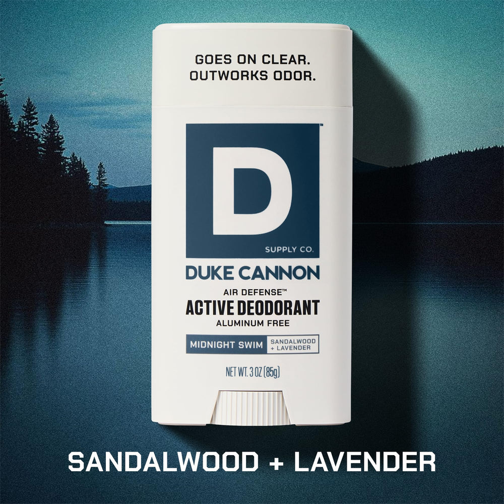 Duke Cannon Midnight Swim aplicación limpia: se desliza sin dejar residuos