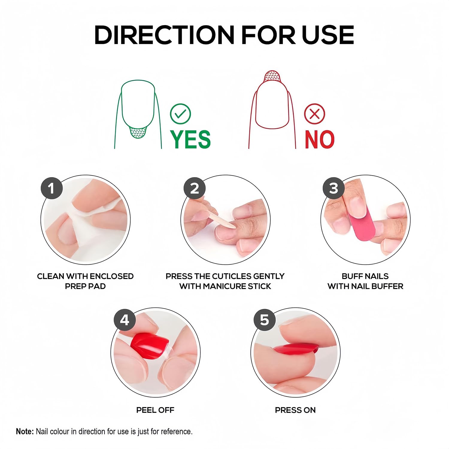 Dulyork juego reutilizable de uñas, adhesivo para estilos versátiles.