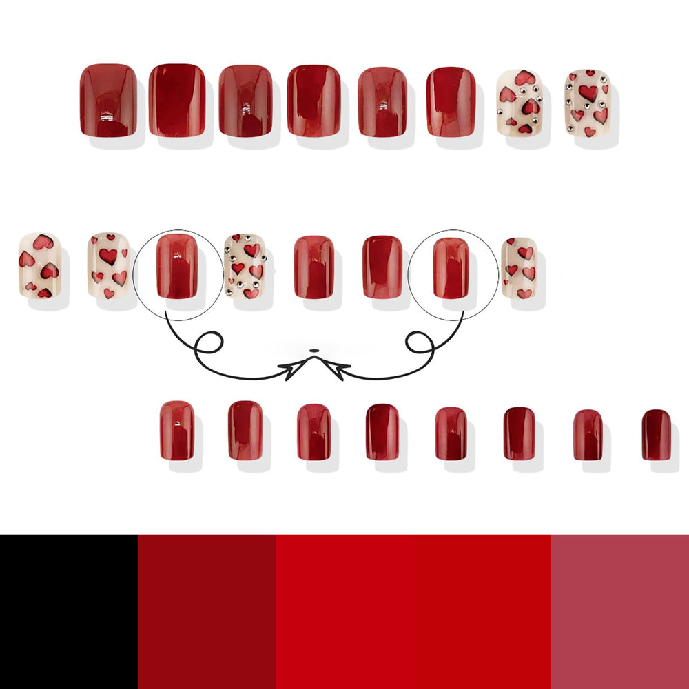 Dulyork uñas postizas para fiestas y eventos, colores y formas.
