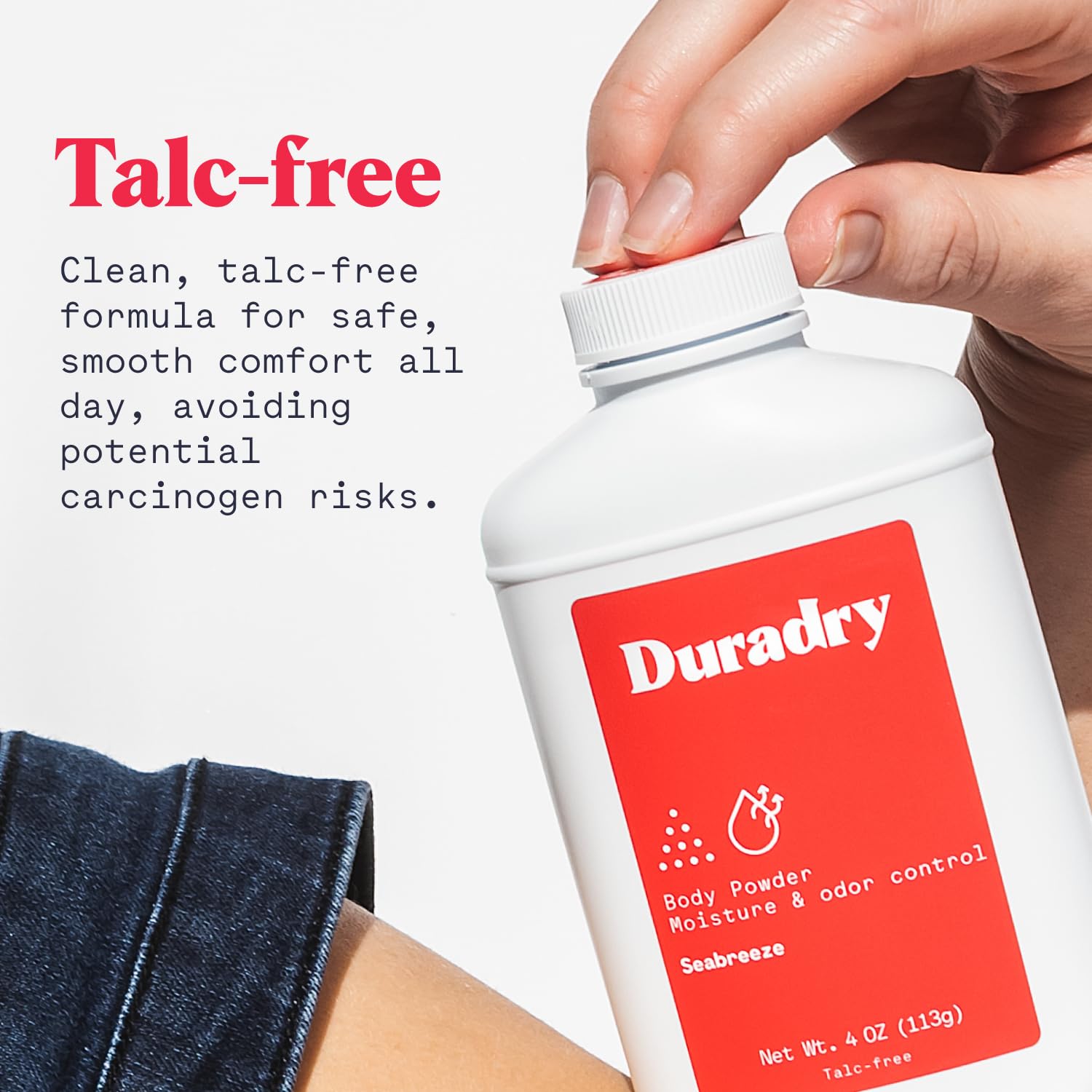 Duradry Seabreeze: composición natural con almidón de maíz y avena.