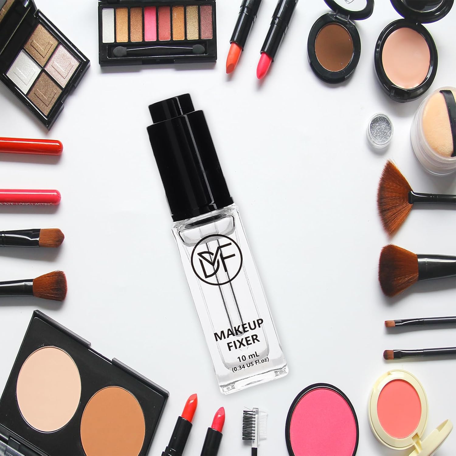Duraline Makeup Fixer lip glaze transformation for vibrant color.