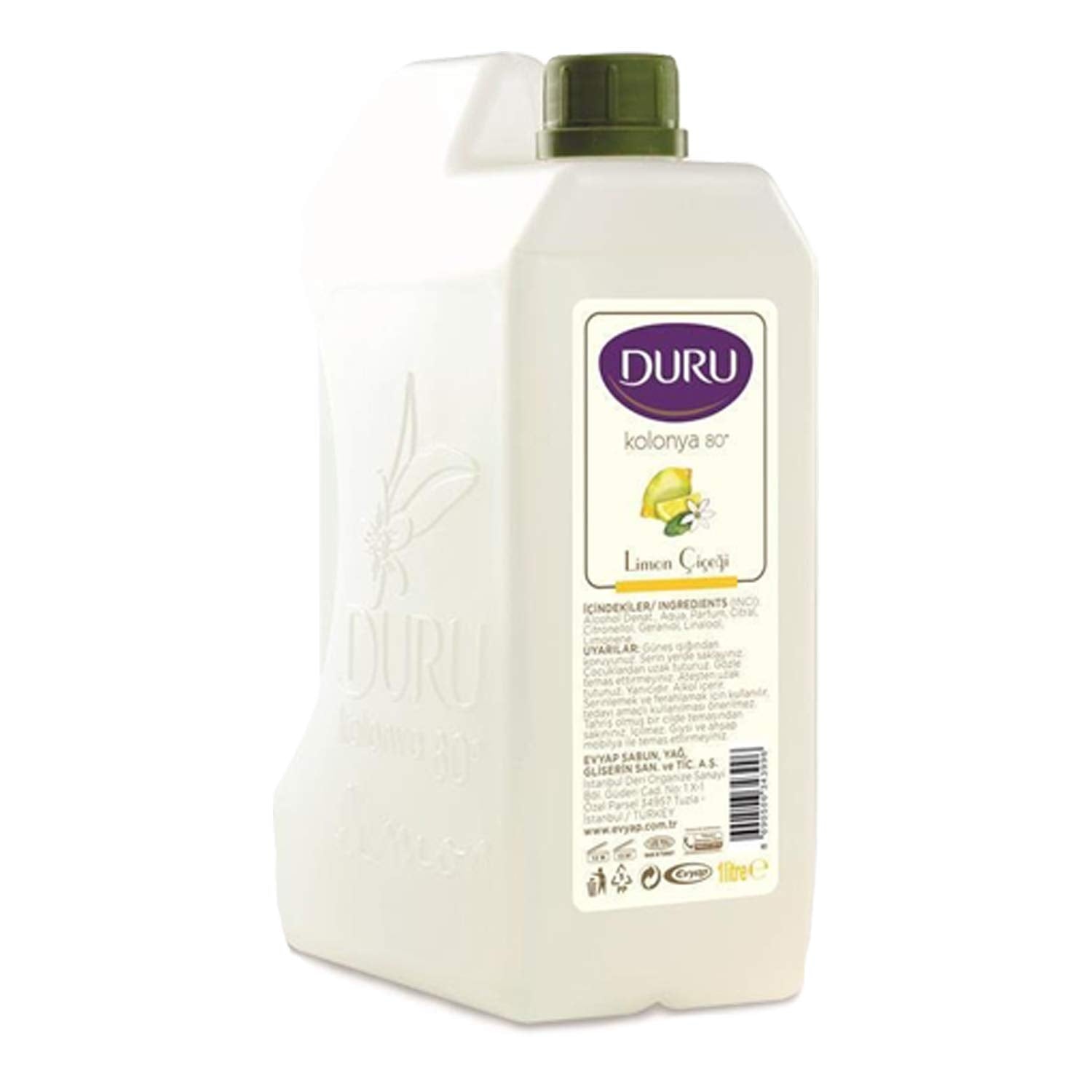 Duru Colonia Limón 900ml en botella plástica, sensación fresca para uso diario.