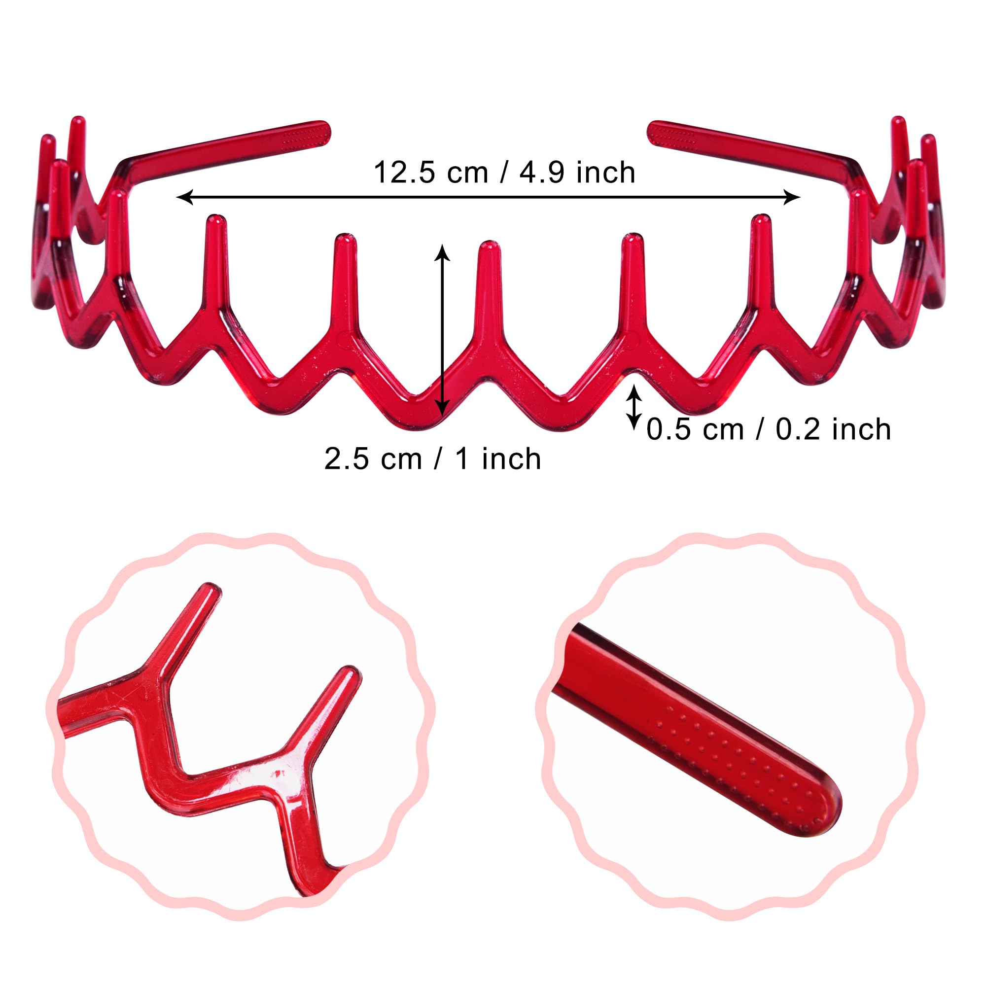 Diadema zigzag Duufin en 12 colores para combinar con atuendos diarios.