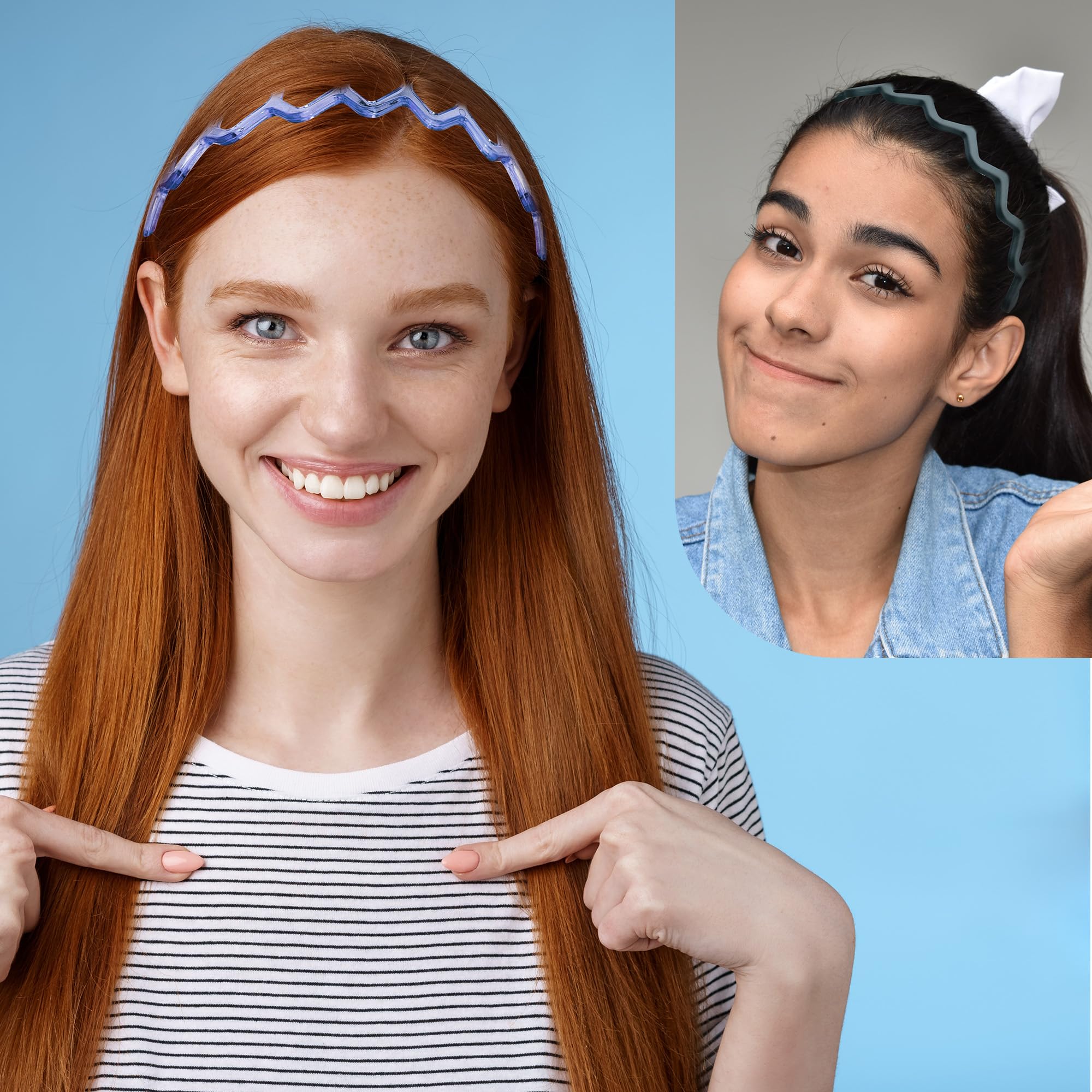 Diadema zigzag Duufin apta para la mayoría de mujeres y niñas.