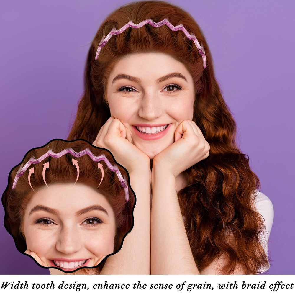 Diadema zigzag Duufin con textura trenzada para un look elegante.