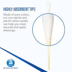 Dynarex aplicadores esteriles en bolsas desechables para higiene puntual.