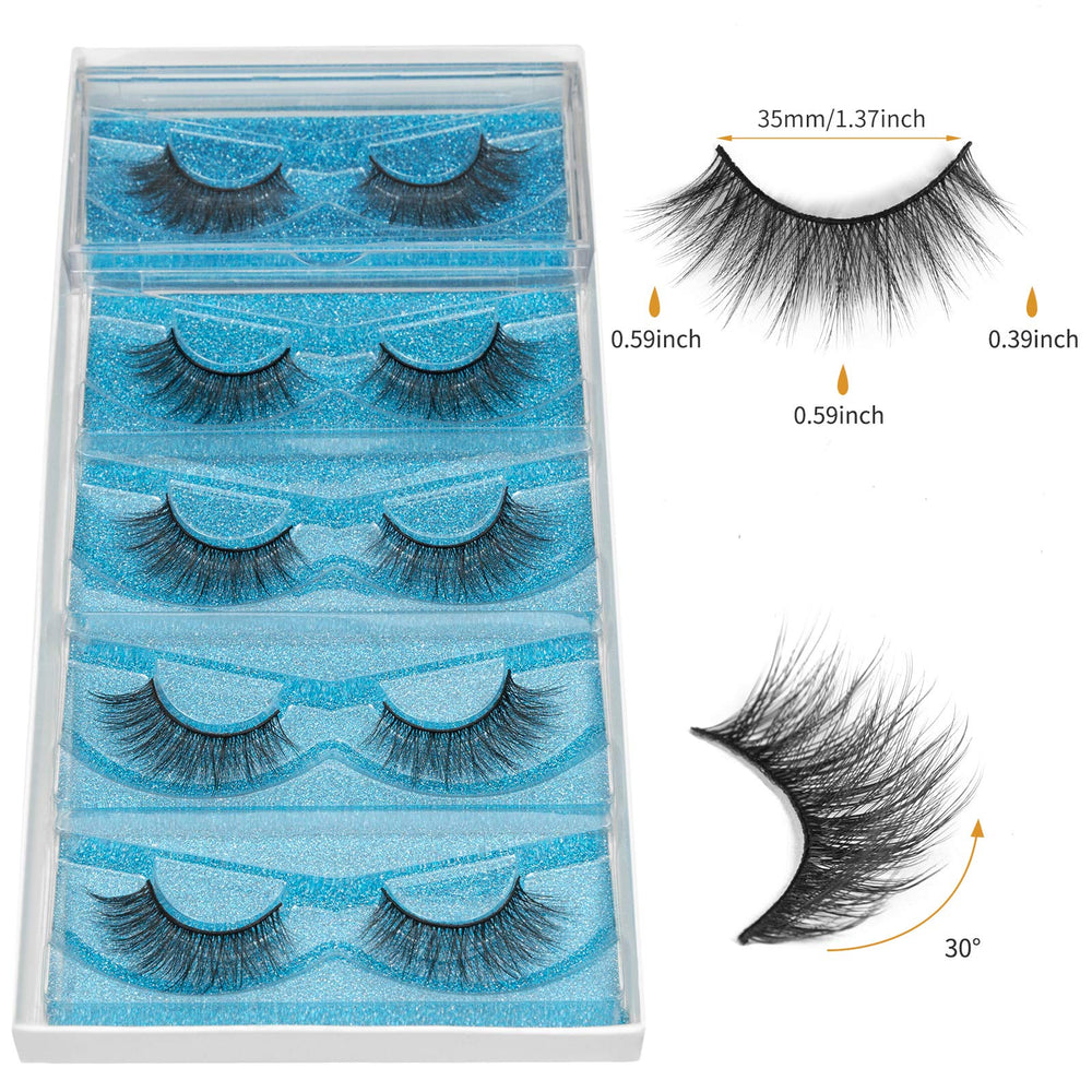 Pestañas con banda flexible-suave de DYSILK para ajuste cómodo.